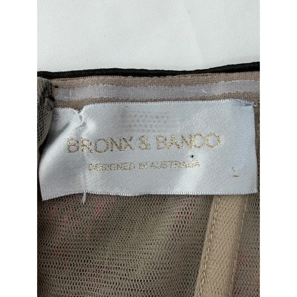 Bronx & Banco Dahlia Gown Strapless Floral Sequin Mesh Dress Multi Color Size L - Picture 5 of 6